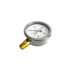 مقياس ضغط للظهر npt1/4 بخيط صادم للزيت مع مقياس ضغط توصيل npt من الخيط النحاسي 60 من الخلف - Product Image 5