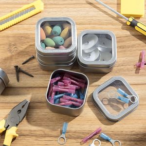 Échantillons Gratuits Disponibles – Boîte Métallique Carrée Personnalisée avec Fenêtre Transparente pour Emballage Alimentaire et Gâteaux - Product Image 4