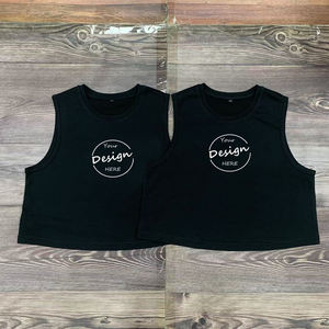OEM ODM logotipo personalizado serigrafía mujer Sexy suave elástico suelto correr Yoga gimnasio Crop Top bebé camiseta sin mangas plumas hueco - Product Image 6