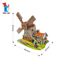 Modèle en papier DIY Puzzle 3D Structures architecturales Modèle Puzzle 3D Jouet pour enfants
