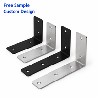Support d'étagère triangulaire en tôle d'acier inoxydable sur mesure, structure OEM, traitement par estampage de fer, accessoire de mobilier