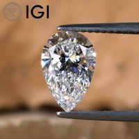 Diamante Sintético con Certificado IGI, Corte Excelente, 1ct 2ct 3ct 4ct 5ct D, Alta Calidad, CVD HPHT VVS VS, Corte Pera, Diamante Cultivado en Laboratorio