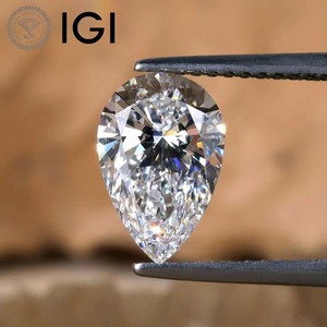 Diamant synthétique de qualité supérieure avec certificat IGI, taille excellente, 1ct, 2ct, 3ct, 4ct, 5ct, D, CVD HPHT, VVS VS, taille poire, diamant cultivé en laboratoire - Product Image 2