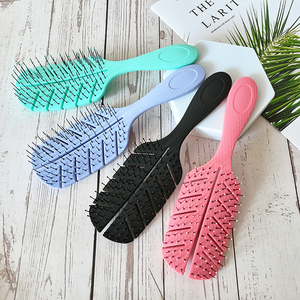 Peine de cola de plástico con logotipo personalizado, diente fino, venta al por mayor de fábrica - Product Image 4