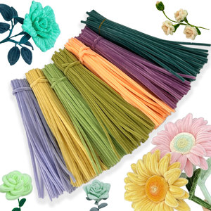 100Pcs Giá Bán Buôn Macaron Dây <span class=keywords><strong>Chenille</strong></span> Gốc DIY Tallos De Chenilla Xoắn <span class=keywords><strong>Chenille</strong></span> Mờ Dây Hướng Dẫn Mờ Limpiapipas - Product Image 2