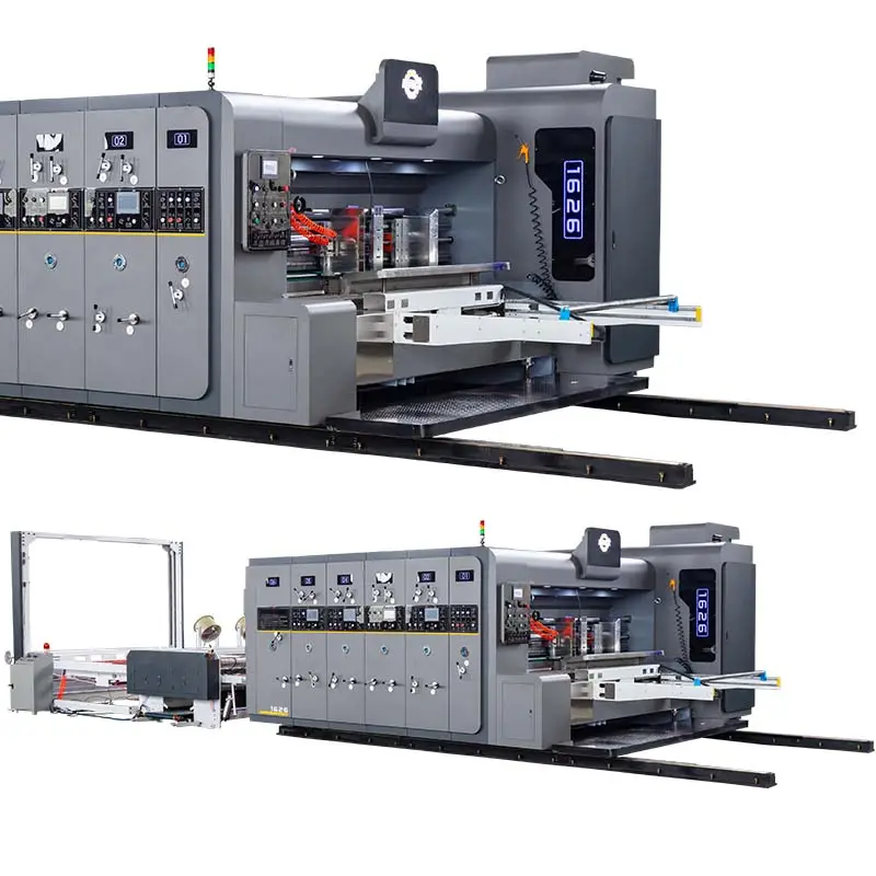 Máquina de cartón de troquelado de impresión flexográfica de cartón corrugado de 4 colores de la mejor calidad