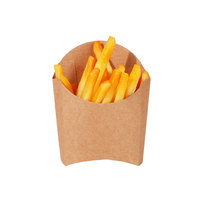 Boîtes à frites jetables en papier kraft résistant à la graisse pour emporter