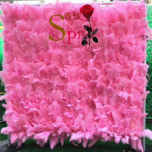Bouquet de demoiselles d'honneur SPR, décoration de mariage de haute qualité, mur de plumes artificielles enroulable, toile de fond pour mariage, fête d'anniversaire - Product Image 4