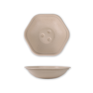 Sinh thái thân thiện 750/1000ml dùng một lần salad Bowl compostable bã mía lục giác Takeaway Poke Bowl với nắp - Product Image 1