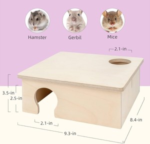 Ahşap Pet ev taşıyıcı kutu toplu sipariş kedi kulübesi köpek evi tavşan kobay Pet sıçan kafes Hamster kirpi odası için açık - Product Image 2