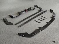 Kit carrosserie en fibre de carbone style AE amélioré pour BMW X4M 23-25 : Lame de pare-chocs avant, jupes latérales, diffuseur arrière et décoration de lame aérodynamique avant