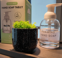 Recharges de savon en pastilles, formule non toxique, sans plastique, savon moussant pour les mains, comprimés nettoyants, saveur biologique/menthe, sans résidus