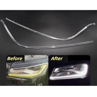 NOUVEAU Tube de phare DRL en acrylique, barre lumineuse, bande de guidage lumineuse, bande DRL pour Audi A8 D4 2014 2015 2016 2017