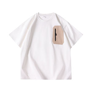 Camiseta lisa de algodón y poliéster para hombre, Camiseta estampada con logotipo personalizado en blanco por sublimación - Product Image 1