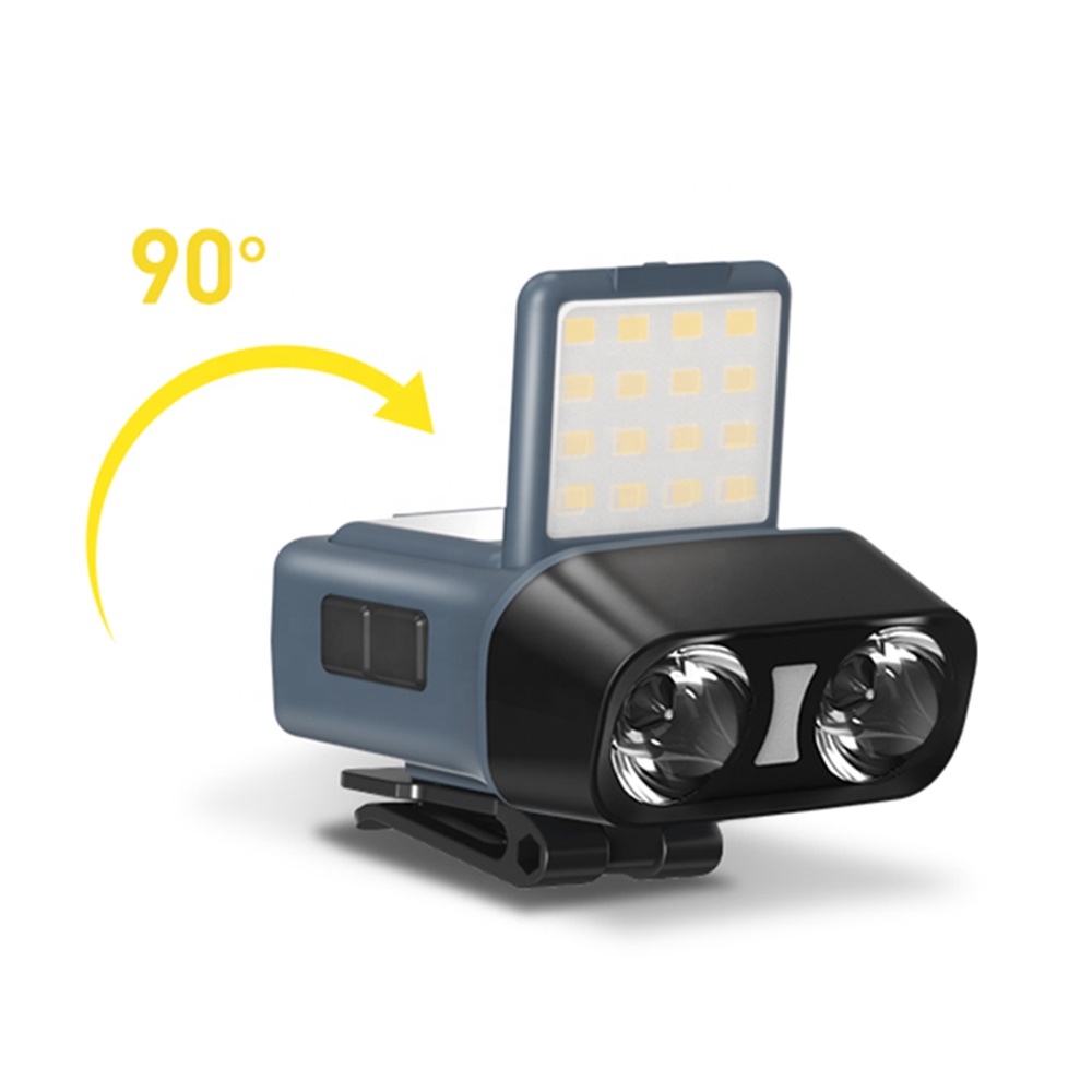 LED+COB Portable Headlamp 4 Modes Outdoo