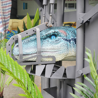 LONGTU Accessoire de présentation pour parc à thème : Cadre de retenue en acier pour Velociraptor animatronique grandeur nature, pour parc de dinosaures