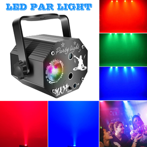 NUEVO Smart Stage DJ Party Proyector láser Disco Control de voz Rojo Verde Luces estroboscópicas IP33 Clasificado Club Family Holiday Lights - Product Image 2