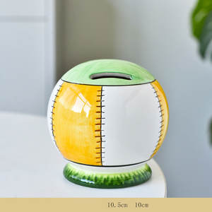 Salvadanaio in Ceramica a Forma di Pallone da Calcio, Personalizzabile, Regalo Sportivo, Fornitore all'Ingrosso OEM, Salvadanaio per Bambini e Adulti - Product Image 5