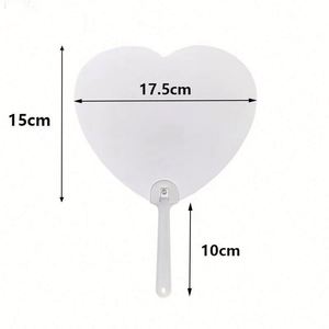 Éventails portables en plastique PET vierges imprimés recto-verso pour sublimation, vente en gros, pour fêtes et loisirs créatifs - Product Image 5