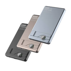Banque d'alimentation sans fil magnétique à vente chaude, 5000 mAh, écran LED, charge rapide 20 W, mince, portable, en alliage d'aluminium, pour support - Product Image 1