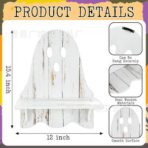Halloween Wooden Wall <b>Shelf</b> Ghost Shape Decorative Storage <b>Rack</b> For Living Room Display - Product Image 4