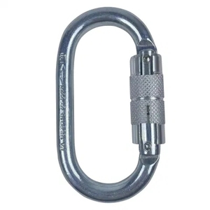 Karabiner Oval Perak 25kn dari Baja Paduan untuk Keselamatan Industri, Panjat Tebing, dan Pengait Sabuk Pengaman - Product Image 4