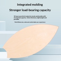 Planche d'équilibre en bois Isaboard en forme d'œuf pour yoga, fitness, entraînement de la force du tronc, surf, skate, exercice, en bois d'érable, capacité de charge de 150 kg