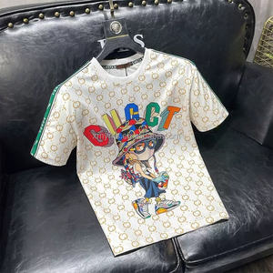 Marque de luxe personnalisée été plage voyage à manches courtes pour hommes 100% coton lâche blanc extérieur décontracté GU <span class=keywords><strong>CCI</strong></span> T-SHIRT - Product Image 2