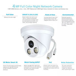 Vikylin kamera keamanan CCTV, penuh warna 4K 8MP 5MP 4MP dalam ruangan IP PoE kubah kamera keamanan rumah menggunakan Audio deteksi gerak jaringan kamera Video - Product Image 3