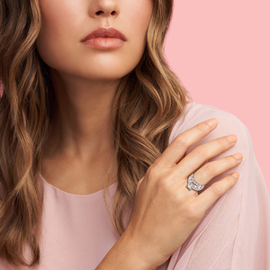 Bán buôn Chất lượng cao S925 Sterling Silver nhẫn cưới Thiết lập đơn giản Ins phong cách kim cương cặp nhẫn hai lớp Zircon Nhẫn - Product Image 2