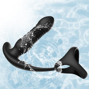 Anillo Peneano y Tapón <span class=keywords><strong>Anal</strong></span> Telescópico con Control por APP, Retraso de la Eyaculación, Masaje de Próstata, Vibrador de Silicona Médica, IPX7 <span class=keywords><strong>Anal</strong></span> - Product Image 3