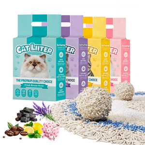 Litière pour chat 4-en-1 en gros, mélange <span class=keywords><strong>de</strong></span> tofu, manioc, <span class=keywords><strong>bicarbonate</strong></span> <span class=keywords><strong>de</strong></span> <span class=keywords><strong>soude</strong></span> et SAP, agglomération rapide, sans poussière, marque privée, fabricant OEM - Product Image 1
