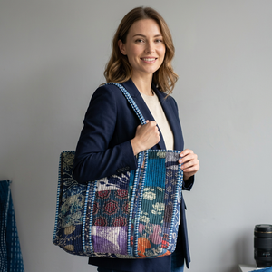 Sac à dos antivol bohème à rayures florales unisexe, sac de camping quotidien, poignée souple, ouverture supérieure, capacité 20-35L, fermeture à glissière et fermoir - Product Image 1