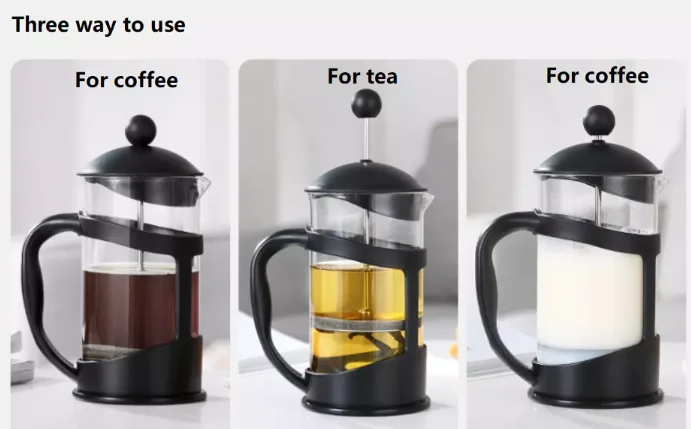 Amazon Product Hot Sell 350/600/800ml Coffee French Press Coffee Plunger Travel Private Label French press
