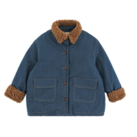 YOEHYAUL BG64Y1019 Veste en jean personnalisée unisexe pour garçons et filles, manteau en duvet de canard blanc, vêtements d'extérieur pour enfants, vente en gros, doudoune pour enfants