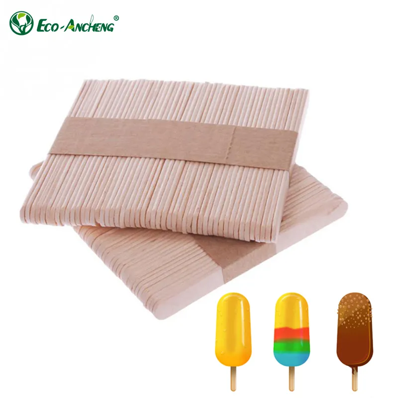 Деревянные палочки для мороженого с принтом
