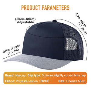 <span class=keywords><strong>Gorra</strong></span> Heycap con Visera Ligeramente Curvada, Personalizada con Logotipo Bordado, 6 Paneles, Negra, Estilo Béisbol Richardson 112, <span class=keywords><strong>Gorra</strong></span> <span class=keywords><strong>Trucker</strong></span> de Malla con Parche de Cuero - Product Image 3