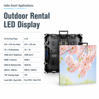 Écran LED de location extérieur Vishow 5.0 P3.79, 576x576mm, 4500CD, idéal pour la location scénique sur le marché indien