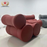 HJ HOME Ensemble de meubles italiens luxueux pour le salon méridienne en tissu vintage en cuir pour plancher fauteuil de détente
