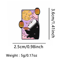 Pin Kerah Berbahan Paduan Seng dengan Enamel Lunak Bergaya Antik, Motif Landak Anime - Bros Kerah Logam Enamel Hewan Lucu, Hadiah Konvensi Grosir