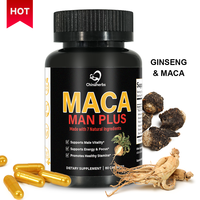 Poudre de racine de Maca pour hommes, capsules de ginseng naturelles, Maca Plus ultime, amélioration sexuelle masculine, capsules de Maca noire