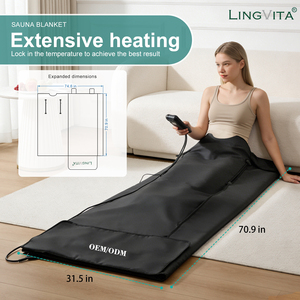 Couverture de sauna portable Lingvita, sac de sauna avec télécommande pour une utilisation facile à domicile - Product Image 1