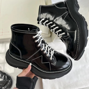 Zapatos de plataforma clásicos con cordones para mujer, zapatos de plataforma cómodos y antideslizantes de la nueva marca de moda Primavera 2026 - Product Image 1