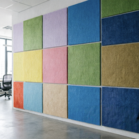 Panneau acoustique en feutre PET ignifuge de 9 mm, panneau mural insonorisant en fibre de polyester pour bureau et studio, livraison directe d'usine