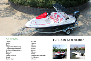 FLIT Factory - Bote Deportivo de Fibra de Vidrio Resistente de 16 pies y 5 Plazas, Yate de Alta Velocidad para Pesca Recreativa, Bote a Motor para Río y Océano - Product Image 6