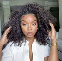 Perruques frontales 13*4 HD en dentelle transparente, 100% cheveux humains alignés sur les cuticules, afro crépus bouclés 4C, vente en gros, les plus vendues