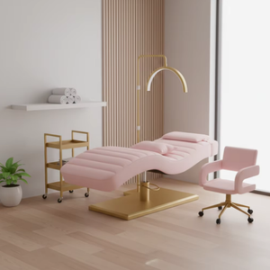 Wholesale Custom Color Luxury S-shaped Spa Bed Facial Bed Beauty Salon Center Electric Eyelash Lash Bed for Eyelash Care - Product Image 1