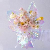Papier d'emballage pour bouquet luxueux irisé, couleur unie scintillante, imperméable, papier d'emballage floral, papier cadeau, fournitures pour fleuristes
