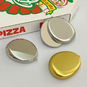 Biểu Tượng Tùy Chỉnh Nhỏ Gọn Trang Điểm Gương Phong Cách Hiện Đại Kim Loại Cầm Tay Thủ Công Có Thể Gập Lại Du Lịch Kẽm Hợp Kim Chết Đúc OEM Khuyến Mại - Product Image 3