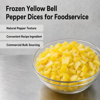 Pimiento Amarillo en Cubos Congelado, Suministro al por Mayor para Restaurantes, Servicios de Alimentos, Salsas, Pizzas, Kits de Comida, Procesamiento de Vegetales